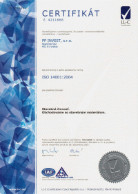 CERTIFIKÁT ISO 14001:2004